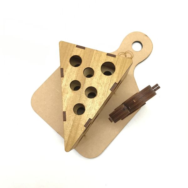 【全館現貨】卷木森活館【黃金鼠筆筒】DIY 組裝 木製玩具 模型 動手做 辦公室 小物 收納 