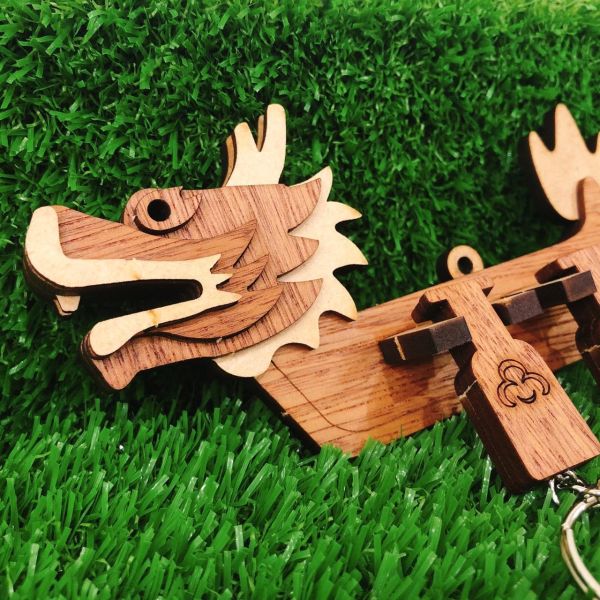 【全館現貨】龍舟造型 創意鑰匙圈 鑰匙架 DIY 組裝 端午節 送禮 壁掛鑰匙圈 龍舟鑰匙圈 鑰匙收納架 婚禮小物 