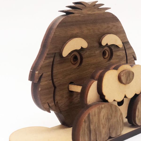 【全館現貨】【馬爾濟斯 眼鏡架】小狗 狗狗 造型 手作 DIY 組裝 收納盒 收納 動手做 寵物 西施犬 居家收納 眼鏡盒 