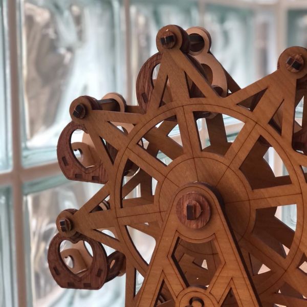 【絕版】【全館現貨】卷木森活館 達人等級【大摩天輪】可動 DIY 組裝 木製玩具 模型 動手做 擺飾 