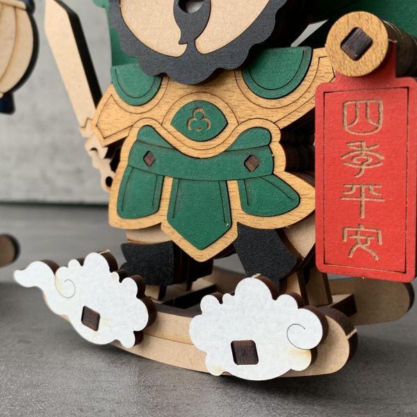 【現貨】門神遙遙 五福臨門 四季平安 筆筒 招財擺飾 手作 DIY 木質 新年 年節送禮 過年裝飾 過年布置 新年禮物 