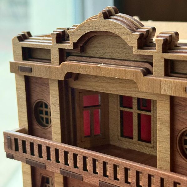 【現貨】筆筒 桌上收納 木製筆筒 文具收納 創意筆筒 桌面收納 桌面小物 辦公室收納 禮品 鹿港 餅店 建築物 