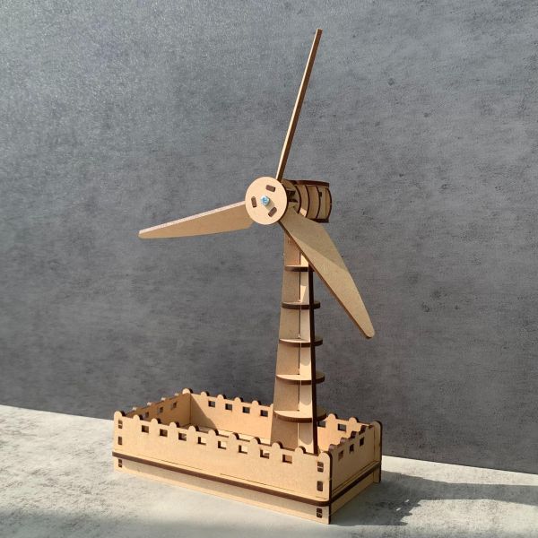 【免運 現貨】【手作DIY】風車 離岸 風力發電 可旋轉 置物架 木質 質感 客製 