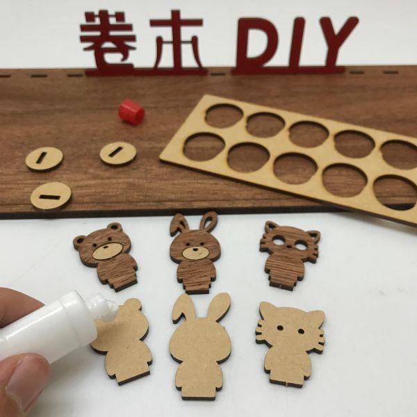 【全館現貨】【手作 DIY】小動物 造型 跳棋 桌遊 組裝玩具 木製 木頭 模型 動手做 兒童玩具 益智遊戲 可愛 
