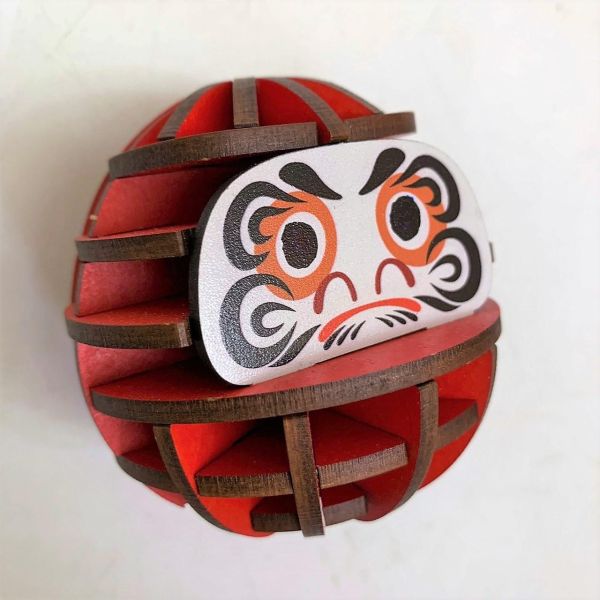 【手作DIY】許願 達摩 不倒翁 招財 開運 日本 日式擺飾 擺件 木質 木製 禮物 組裝 許願 祈福 質感 新年禮物 