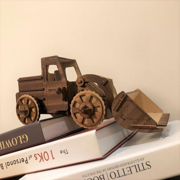 【全館現貨】卷木森活館【推土機筆筒】DIY 組裝 木製玩具 動手做 