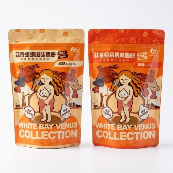 白色海灣 x 彰化看哲辦｜女神嚴選 蒜香蛤蜊風味脆餅 伸港｜自然教育中心限定商品限定賣場 