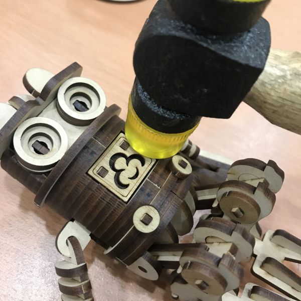 【全館現貨】【卷兒機器人公仔拼板】DIY 組裝 木製玩具 模型 動手做 兒童玩具 達人 