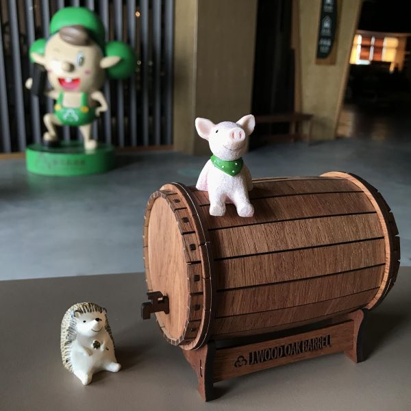 現貨【橡木桶存錢筒】創意 存錢罐 DIY 組裝 酒鬼 酒空 手作 木製 擺飾 小費箱 打賞 交換禮物 質感 聖誕節熱紅酒 