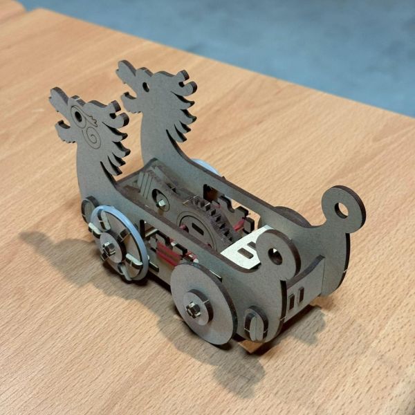 跑跑龍舟 木質玩具 玩具車 手作 diy 