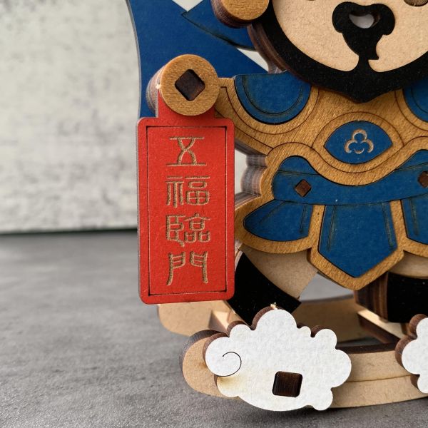 【現貨】門神遙遙 五福臨門 四季平安 筆筒 招財擺飾 手作 DIY 木質 新年 年節送禮 過年裝飾 過年布置 新年禮物 