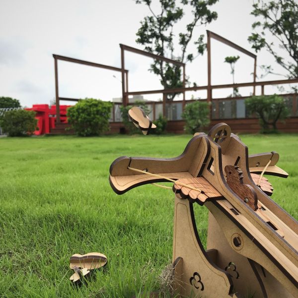 【全館現貨】卷木森活館【老鷹彈弓】DIY 組裝 木製玩具 模型 動手做 兒童玩具 玩具槍 