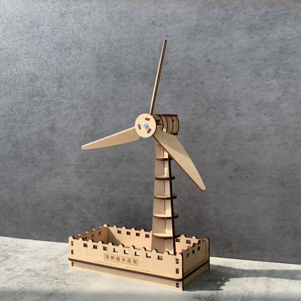 【免運 現貨】【手作DIY】風車 離岸 風力發電 可旋轉 置物架 木質 質感 客製 