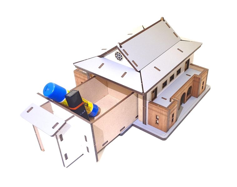 【現貨】收納盒 抽屜盒 木製收納 桌面收納 桌上小物 收納 文創禮品 創意置物盒 鹿港 公會堂 辦公室 