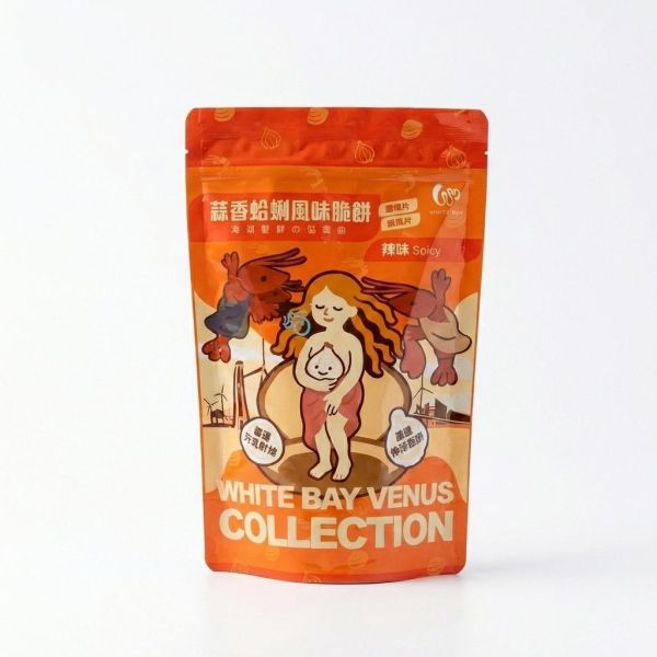 白色海灣 x 彰化看哲辦｜女神嚴選 蒜香蛤蜊風味脆餅 伸港｜自然教育中心限定商品限定賣場 