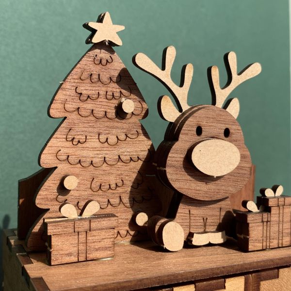 現貨【麋鹿 萬年曆】手作DIY 馴鹿 組裝 交換禮物 木製 動手做 聖誕節 辦公室小物 療育 療癒 聖誕禮物 可愛 