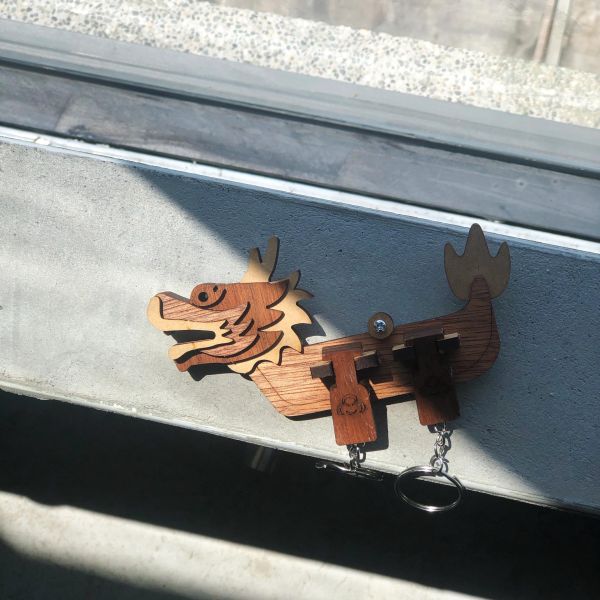 【全館現貨】龍舟造型 創意鑰匙圈 鑰匙架 DIY 組裝 端午節 送禮 壁掛鑰匙圈 龍舟鑰匙圈 鑰匙收納架 婚禮小物 