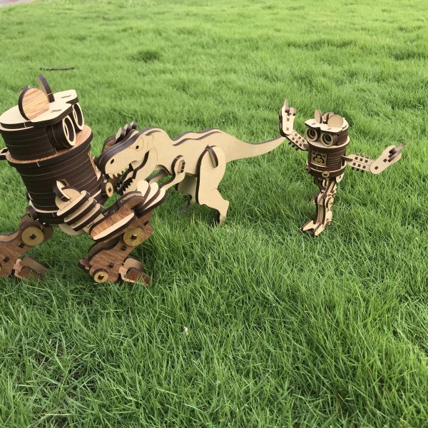 【全館現貨】【卷兒機器人公仔拼板】DIY 組裝 木製玩具 模型 動手做 兒童玩具 達人 