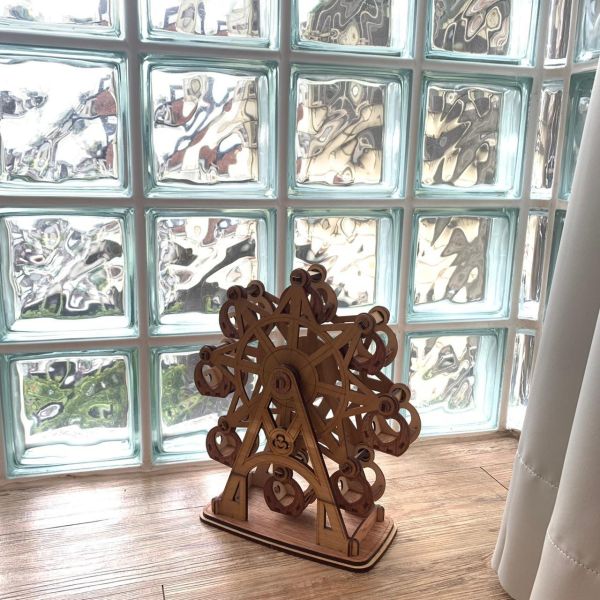 【絕版】【全館現貨】卷木森活館 達人等級【大摩天輪】可動 DIY 組裝 木製玩具 模型 動手做 擺飾 