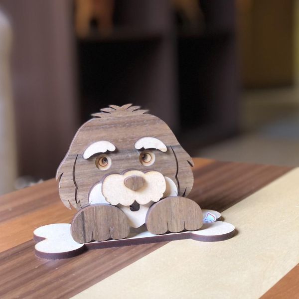 【全館現貨】【馬爾濟斯 眼鏡架】小狗 狗狗 造型 手作 DIY 組裝 收納盒 收納 動手做 寵物 西施犬 居家收納 眼鏡盒 