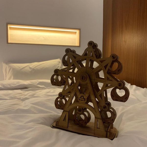 【絕版】【全館現貨】卷木森活館 達人等級【大摩天輪】可動 DIY 組裝 木製玩具 模型 動手做 擺飾 