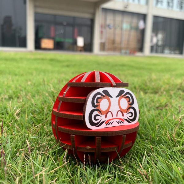 【手作DIY】許願 達摩 不倒翁 招財 開運 日本 日式擺飾 擺件 木質 木製 禮物 組裝 許願 祈福 質感 新年禮物 