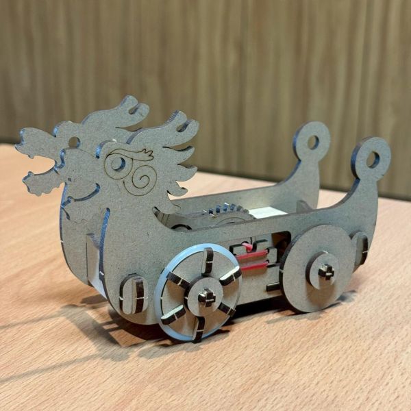 跑跑龍舟 木質玩具 玩具車 手作 diy 