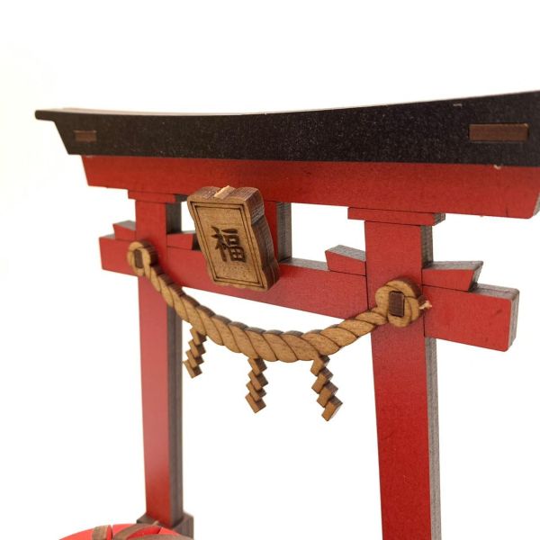 【手作 DIY】鳥居 玄關鑰匙 收納架 手機架 置物盤 玄關擺件 達摩 日本 神社 不倒翁 日式 木質 木製 禮物 組裝 