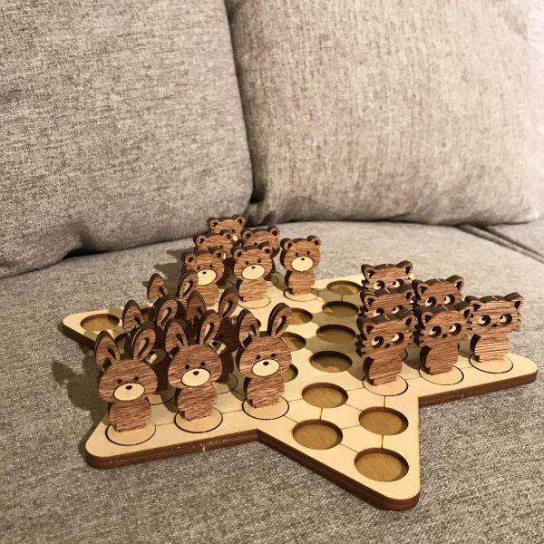 【全館現貨】【手作 DIY】小動物 造型 跳棋 桌遊 組裝玩具 木製 木頭 模型 動手做 兒童玩具 益智遊戲 可愛 