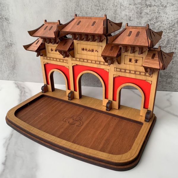 【手作DIY】彰化大佛 不倒翁 八卦山 牌樓 置物盤 收納 模型 袖珍 迷你 建築模型 組裝 