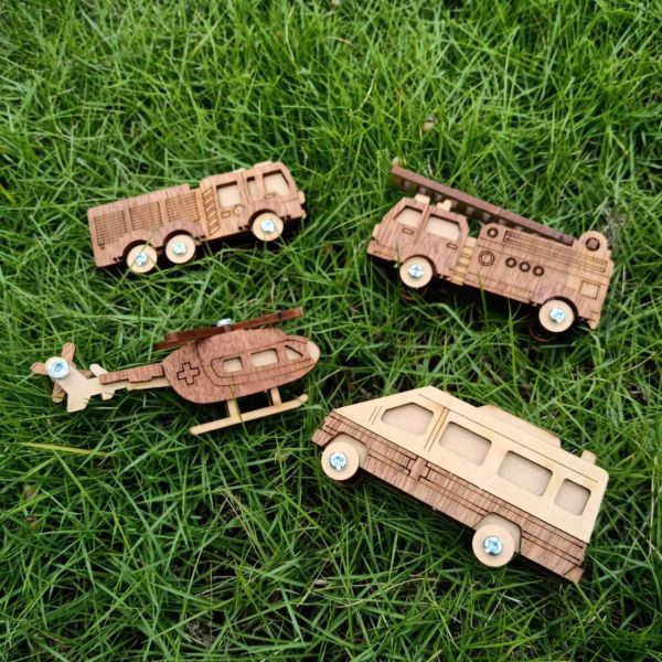 【全館現貨】卷木森活館【消防局】建築物 手作 DIY 組裝 木製玩具 動手做 交通工具 模型 玩具車 