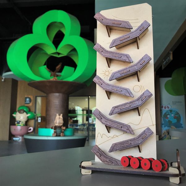 【全館現貨】卷木森活館【溜滑梯打擊樂】DIY 組裝 木製玩具 模型 動手做 兒童玩具 