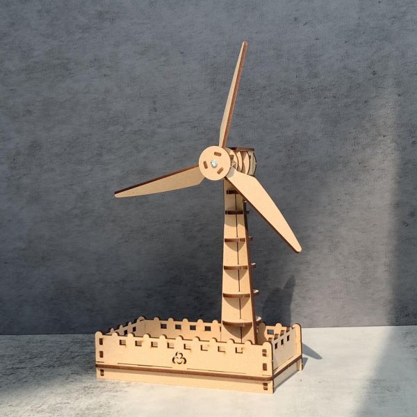 【免運 現貨】【手作DIY】風車 離岸 風力發電 可旋轉 置物架 木質 質感 客製 