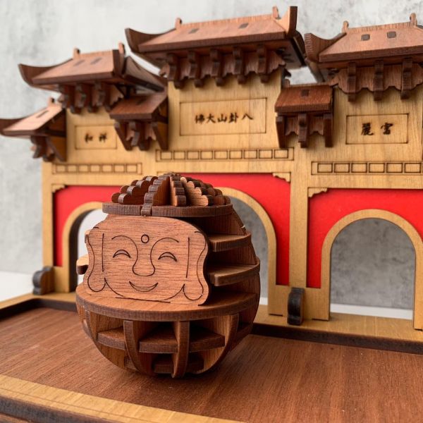 【手作DIY】彰化大佛 不倒翁 八卦山 牌樓 置物盤 收納 模型 袖珍 迷你 建築模型 組裝 