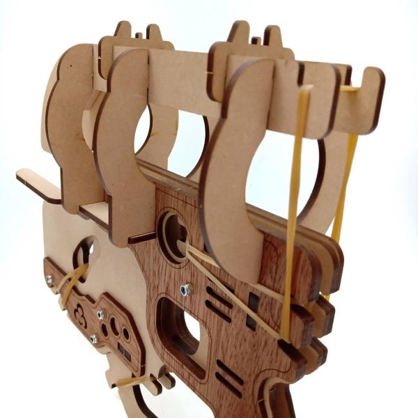 卷木森活館 x 飢餓遊戲 節目道具【乒乓球 玩具手槍】DIY 組裝 木製玩具 模型 動手做 活動道具 小朋友玩具 闖關 