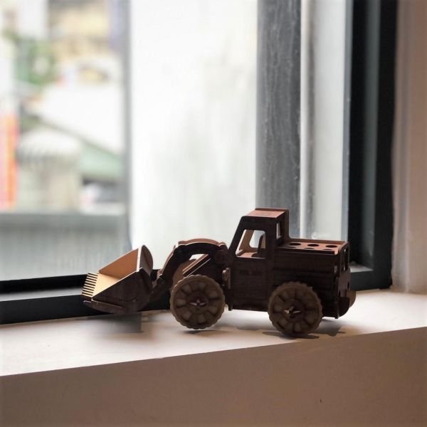 【全館現貨】卷木森活館【推土機筆筒】DIY 組裝 木製玩具 動手做 