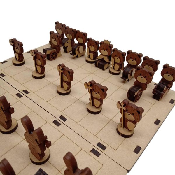 【全館現貨】卷木森活館【Q版動物象棋】DIY 組裝 木製玩具 模型 動手做 兒童玩具 益智 