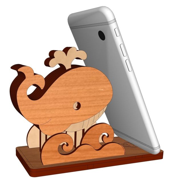 現貨【鯊魚/章魚/鯨魚 手機架】DIY 組裝 木製玩具 模型 動手做 手機架 聖誕節 交換禮物 可愛 療癒 