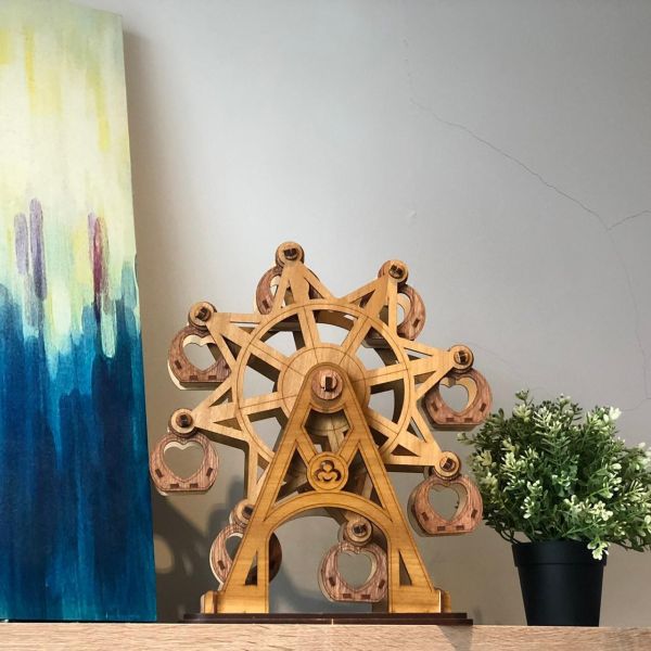 【絕版】【全館現貨】卷木森活館 達人等級【大摩天輪】可動 DIY 組裝 木製玩具 模型 動手做 擺飾 