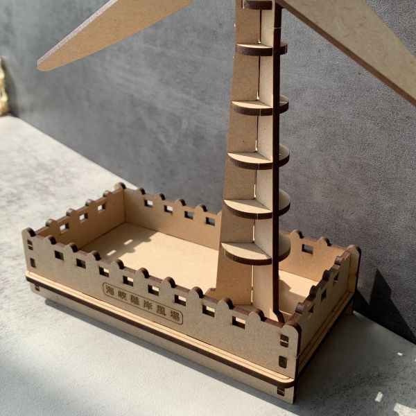 【免運 現貨】【手作DIY】風車 離岸 風力發電 可旋轉 置物架 木質 質感 客製 
