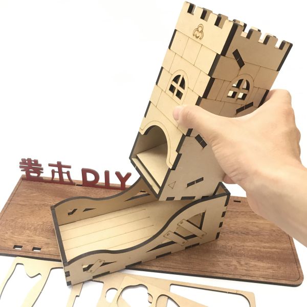 【全館現貨】【骰子塔 (附槌子)】骰子 十八豆子 桌遊 遊戲 DIY 組裝 木製玩具 動手做 兒童玩具 益智遊戲 