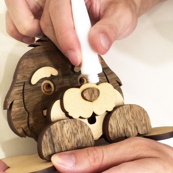 【全館現貨】【馬爾濟斯 眼鏡架】小狗 狗狗 造型 手作 DIY 組裝 收納盒 收納 動手做 寵物 西施犬 居家收納 眼鏡盒 