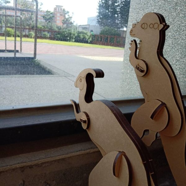 【全館現貨】卷木森活館【大恐龍 模型 公仔 暴龍】DIY 組裝 木製玩具 模型 動手做 兒童玩具 辦公室 童趣 可愛 