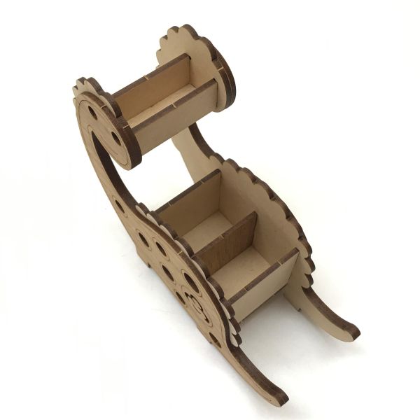 【全館現貨】卷木森活館【脖子短短 腕龍筆筒】恐龍 造型 DIY 組裝 木製玩具 模型 動手做 兒童玩具 辦公室 