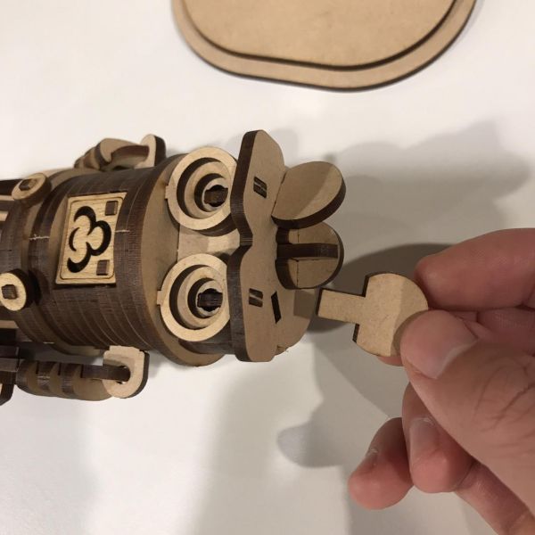 【全館現貨】【卷兒機器人公仔拼板】DIY 組裝 木製玩具 模型 動手做 兒童玩具 達人 