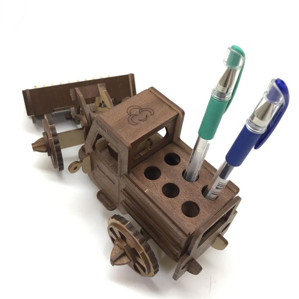 【全館現貨】卷木森活館【推土機筆筒】DIY 組裝 木製玩具 動手做 