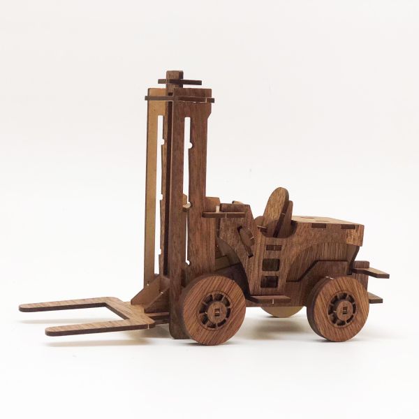 【全館現貨】卷木森活館【堆高機】手作DIY 組裝 木製玩具 動手做 交通工具 模型 玩具車 