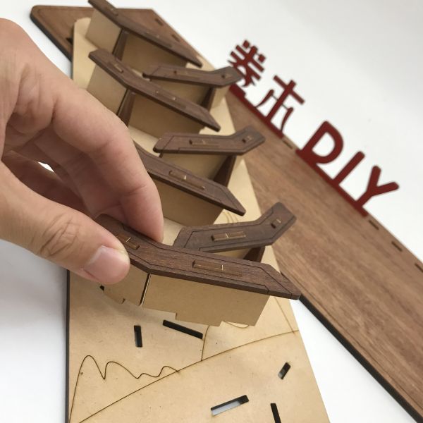 【全館現貨】卷木森活館【溜滑梯打擊樂】DIY 組裝 木製玩具 模型 動手做 兒童玩具 