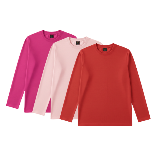 【圓領】長袖素T - 溫暖色系 純棉素T、素色T恤、100%純棉T恤、基本款T恤、純棉短袖、百搭T恤、情侶素T、素T推薦