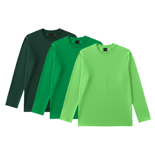 【圓領】長袖素T - 森林色系 純棉素T、素色T恤、100%純棉T恤、基本款T恤、純棉短袖、百搭T恤、情侶素T、素T推薦